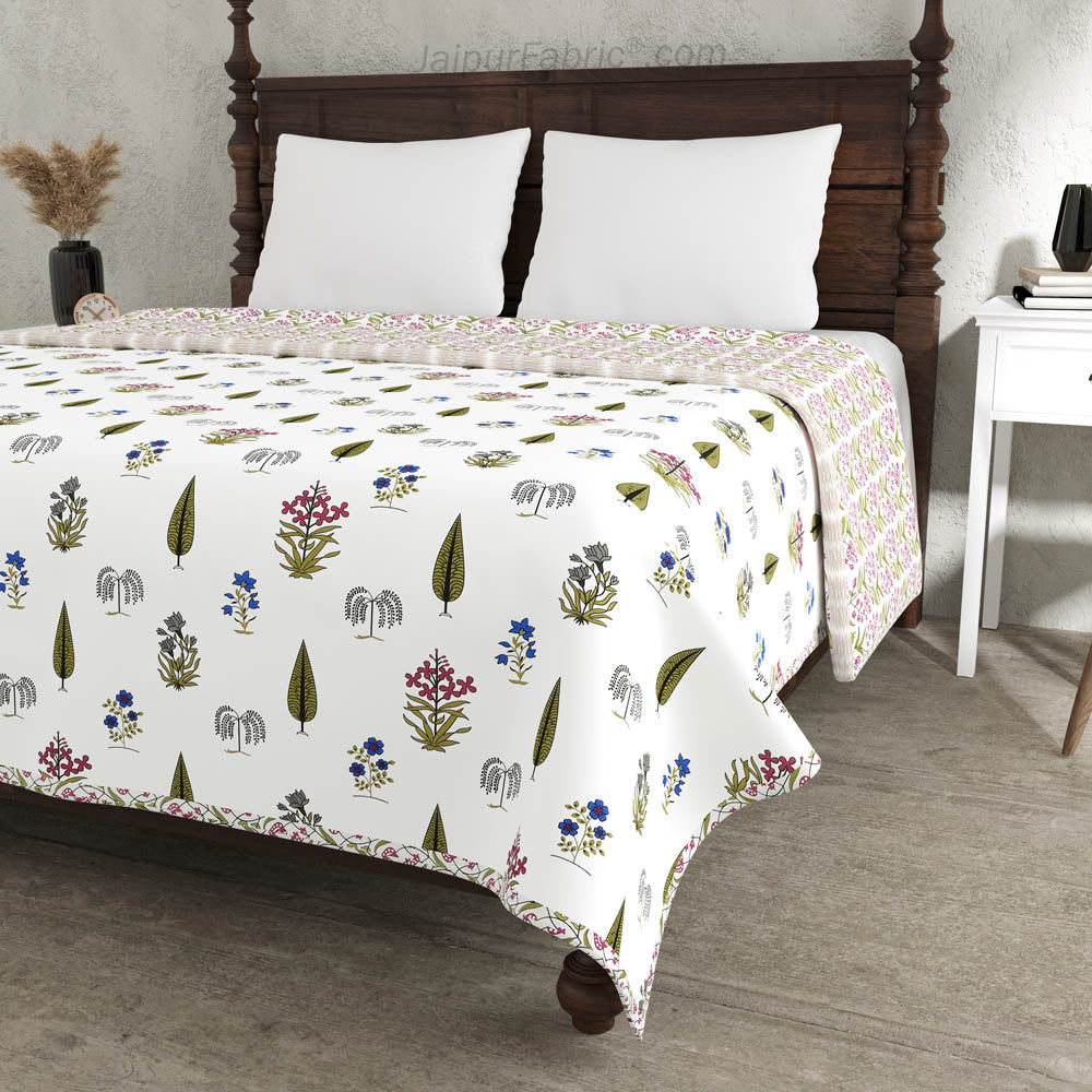 Green Calm Pure Cotton Double Bed Dohar